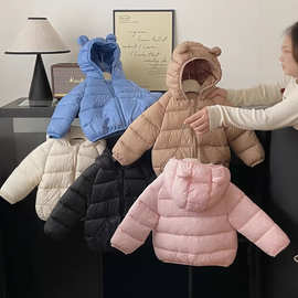 宝宝轻薄羽绒棉服儿童棉衣男童女童外套小孩冬装连帽外套小童棉袄