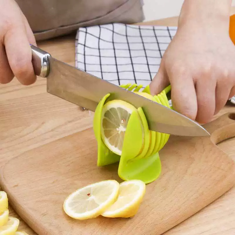 Cortador de limón divisor de fruta multifuncional con mango tomate cortador de tomate herramienta de corte de limón doméstico image 1
