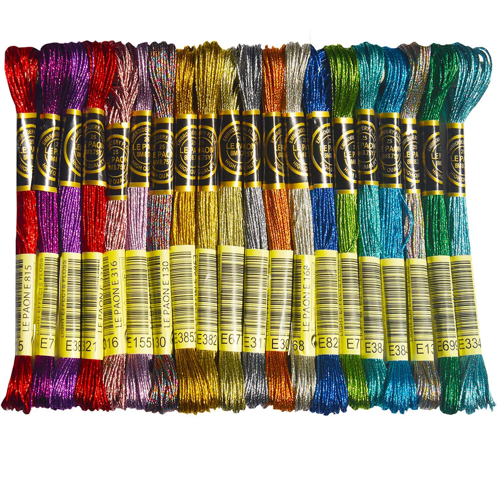 Цветная золотая и серебряная нить, металлическая нить для вышивки крестиком обеспечивает готовый запас с красочным номером 8.12m нити.