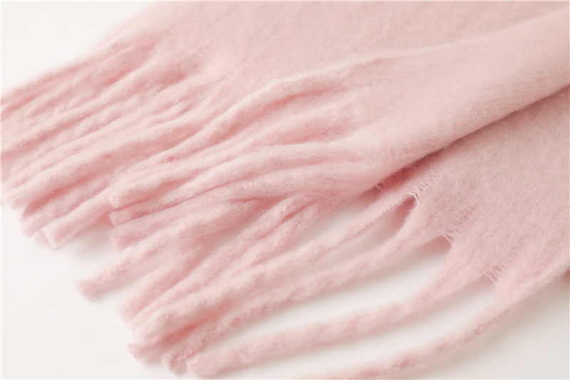 Mohair Schal Für Damen Und Herren Mit Fransen Und Perlen_voghion.com
