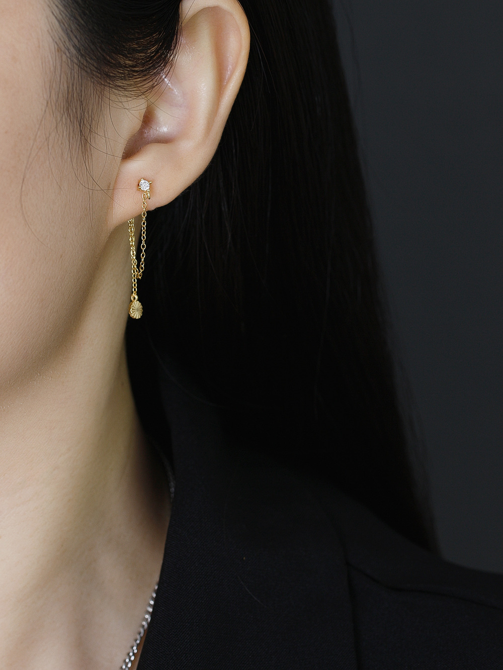 Fashion Geometric Sterling Silver Plating Rhinestones Drop Earrings 1 Pair