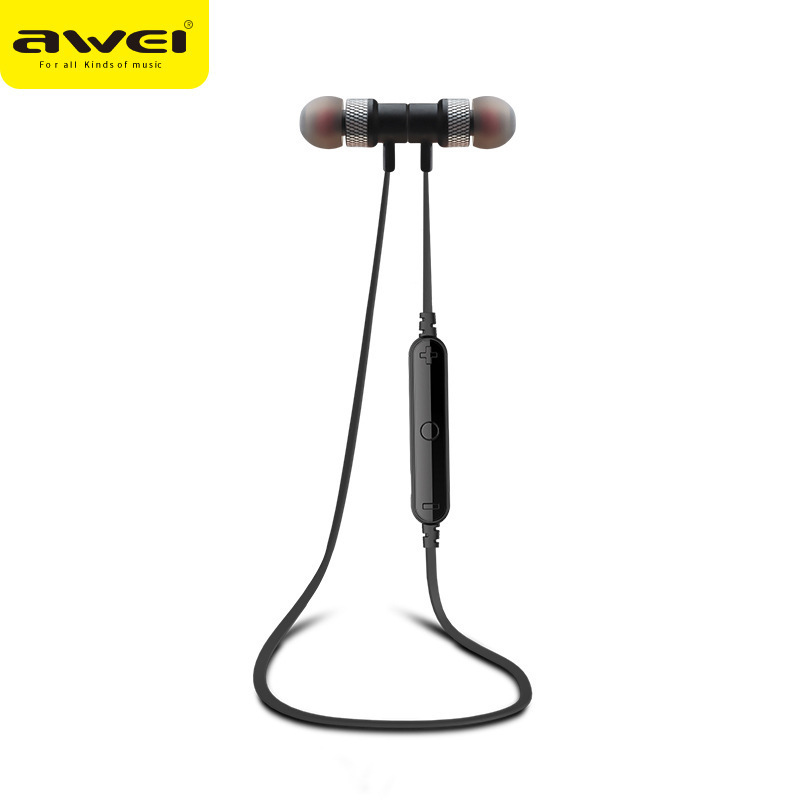 Awei Neckband-Style Wired Bluetooth Headphones with Magnetic Attachment, Specifically Designed for Running, Listening to Music, and Making Phone Calls