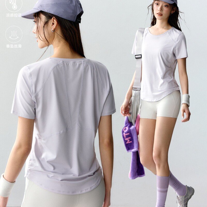 Factory Direct Yoga Wear Short-Sleeved Women's Pilates Training Wear Fitness T-Shirt Outdoor Running Sports Top for Women