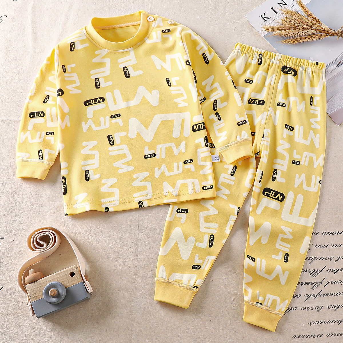 Cotton yellow letters