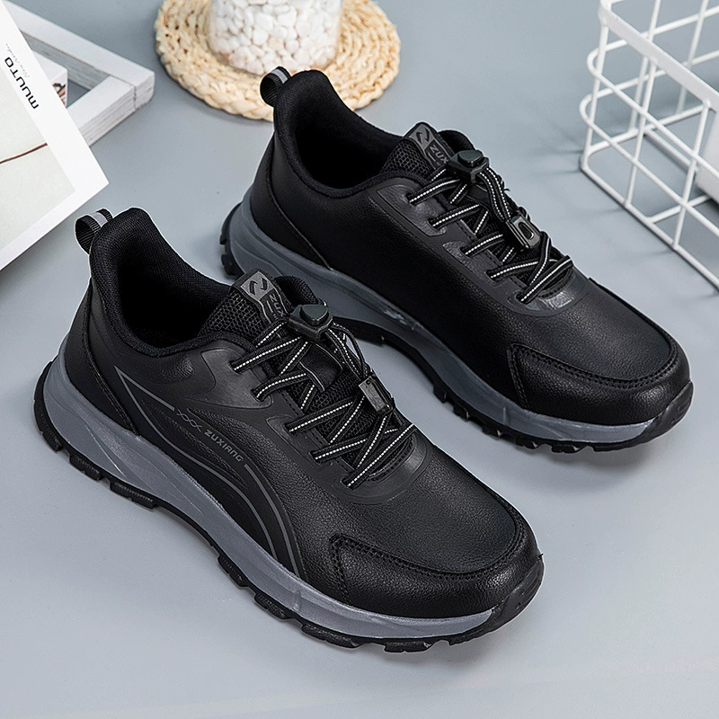 Мама обувь весна и осень новая кожаная водонепроницаемая спортивная обувь легкая нескользящая обувь для пожилых людей с широкими ногами бабушка