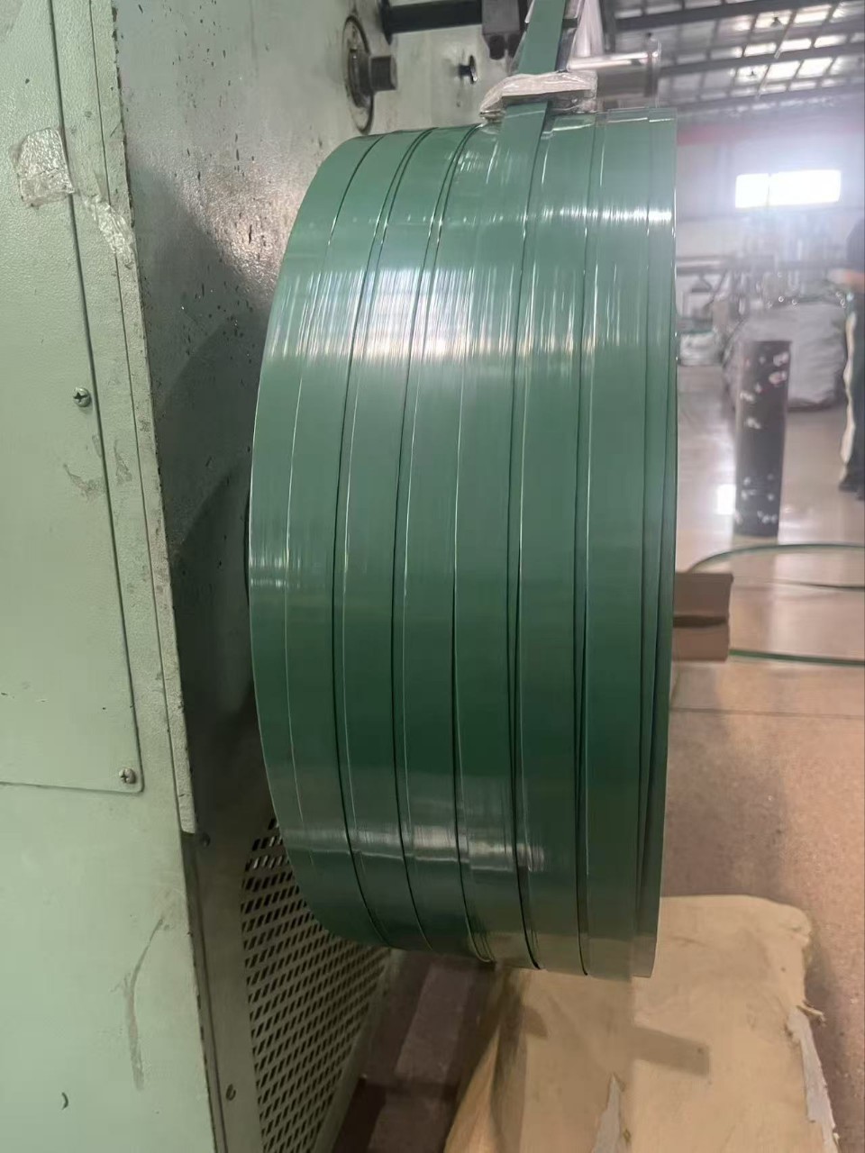 pet绿色塑钢19*1.4mm打包带热熔带机用打包带捆扎带塑钢打包带批