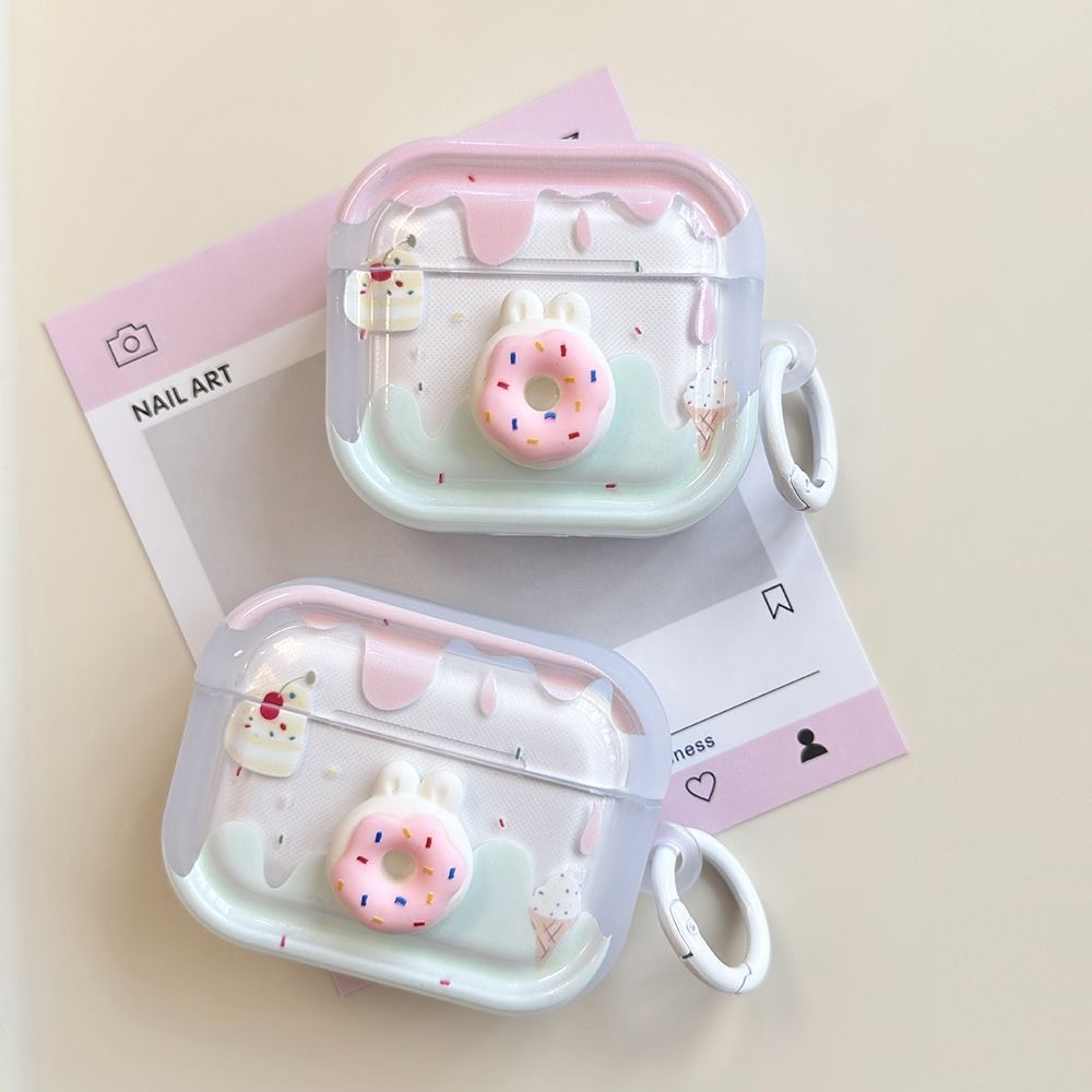 Cute viento viento AirPods4 Cream Donut cubierta protector de auriculares Apple pro2 image 1