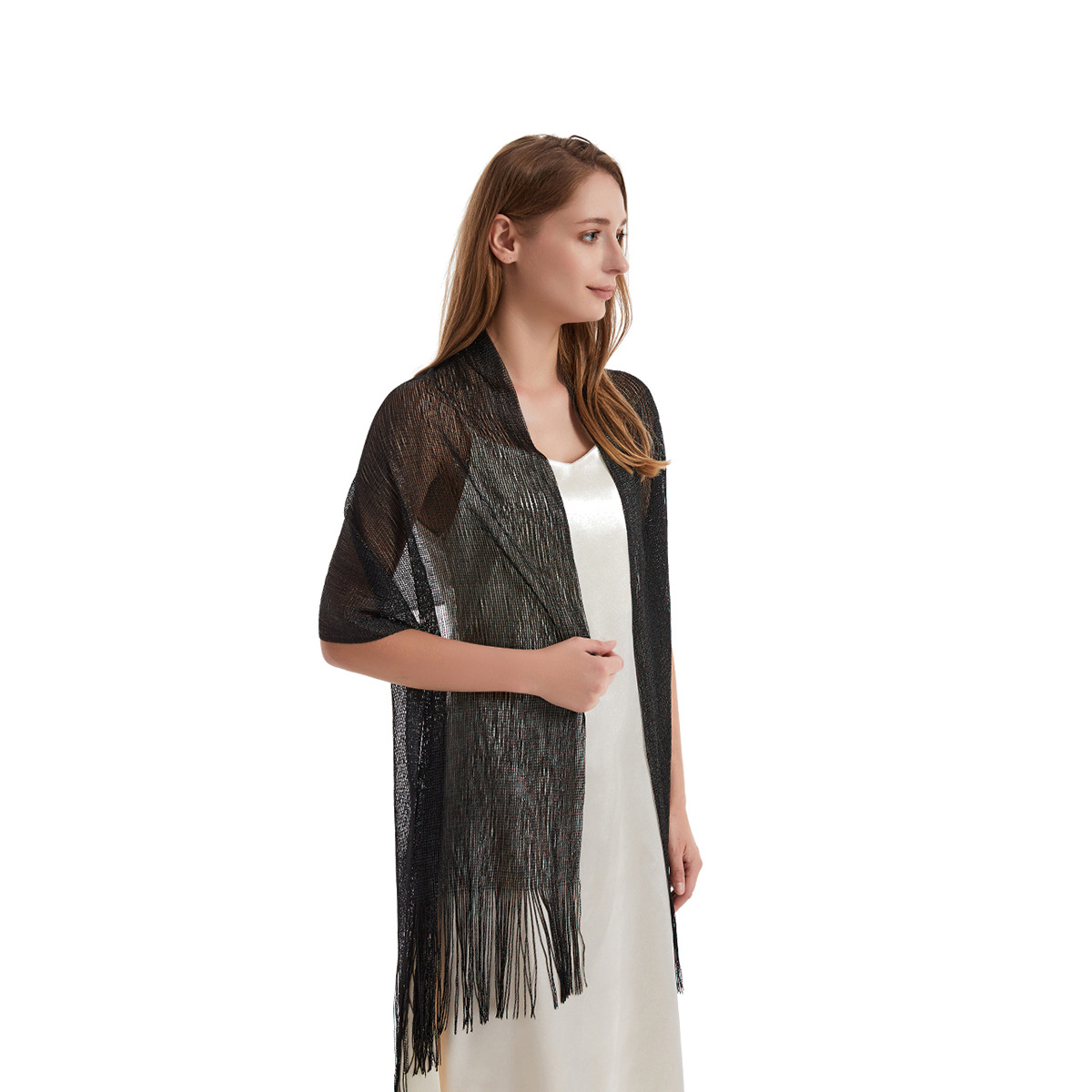 Women's Fashion Solid Color Polyester Tassel Shawls display picture 88