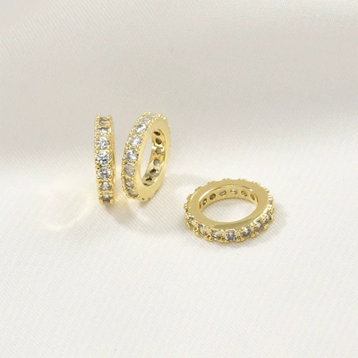 Copper Plated 18K True Gold Zərgərlik ara hissələri - 18-large-zircon-beads-1