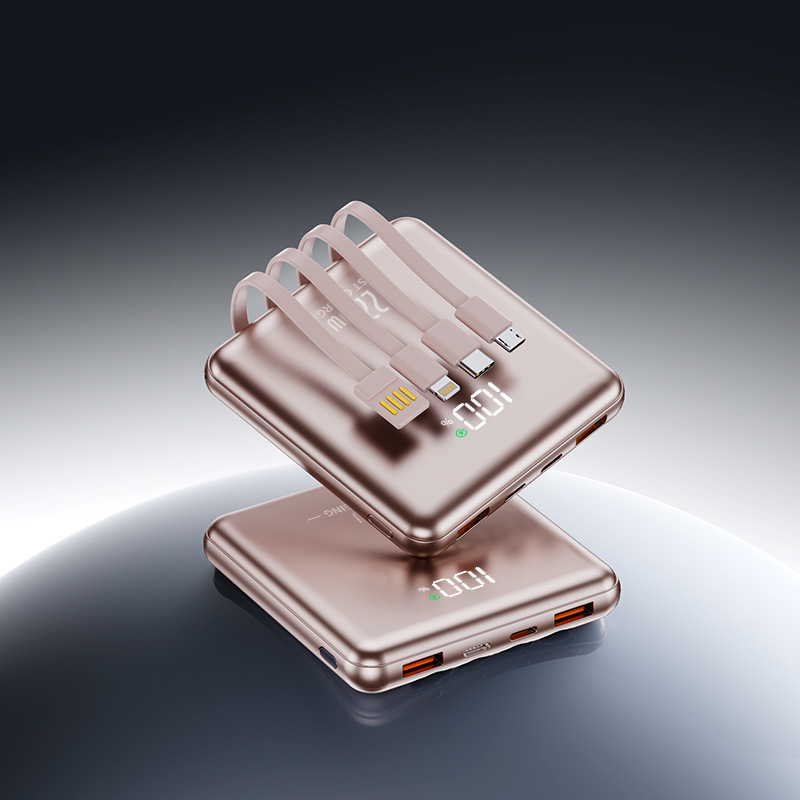 4 線式メタリックペイント高速充電 3C パワーバンク 1/20000 mAh 超薄型ポータブル PD モバイル電源ユニバーサルを搭載|undefined