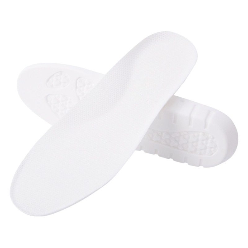 Slip-on sensación de la plantilla desodorante absorbente de sudor transpirable PU blanco de alta elástica de absorción de choque de fondo suave deportes de baloncesto interior aumento de la altura de la plantilla