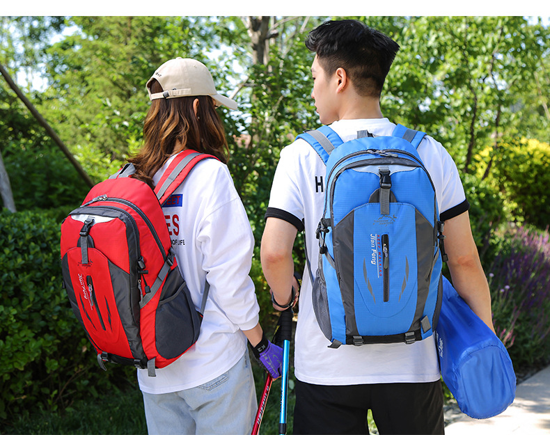 Tragbarer Outdoor-Wanderrucksack 40L großes Fassungsvermögen Farbblockierungs-Reiserucksack leichter Kurzstrecken-Reiserucksack Sport-Wanderrucksack