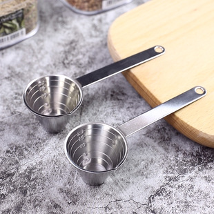 Japanese Imported Stainless Steel Measuring Spoon with Scale for Quantitative Seasoning, Milk Powder, Coffee, Fruit Powder, Baking, and Cooking Salt Control Spoon