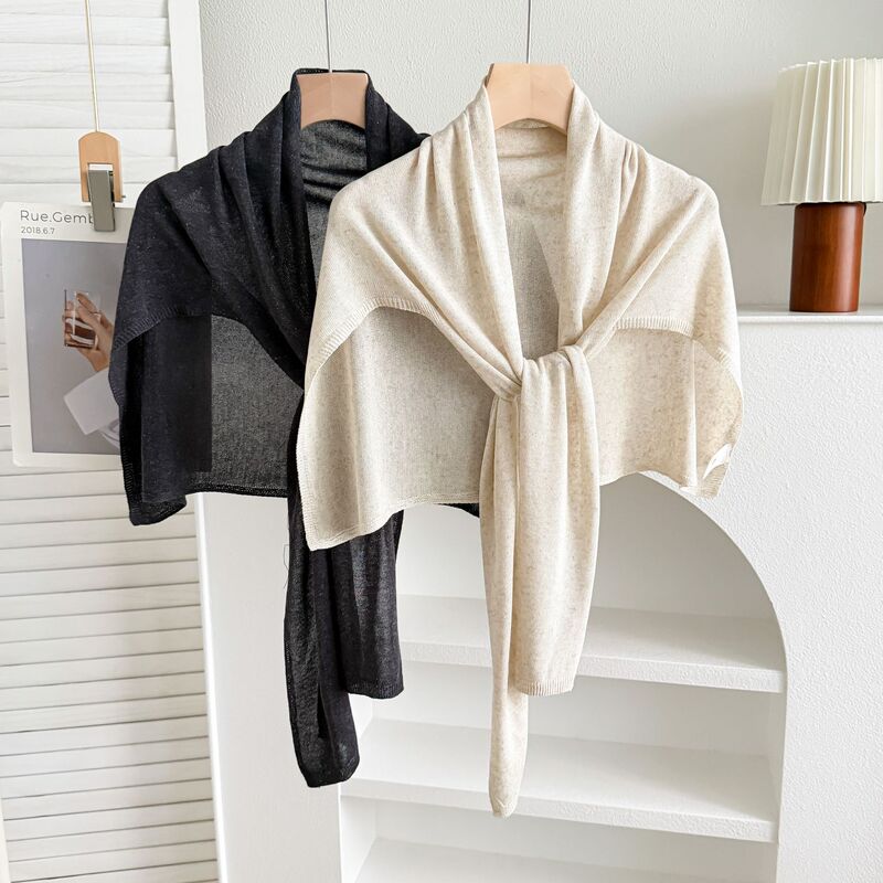 High-Quality New Spring and Summer Linen Shawl Sun Protection Cape for Women, Large Size, Solid Color, Versatile, Simple, Air Conditioning Neck Protector High-Quality New Spring and Summer Linen Shawl Sun Protection Cape for Women, Large Size, Solid Color, Versatile, Simple, Air Conditioning Neck Protector