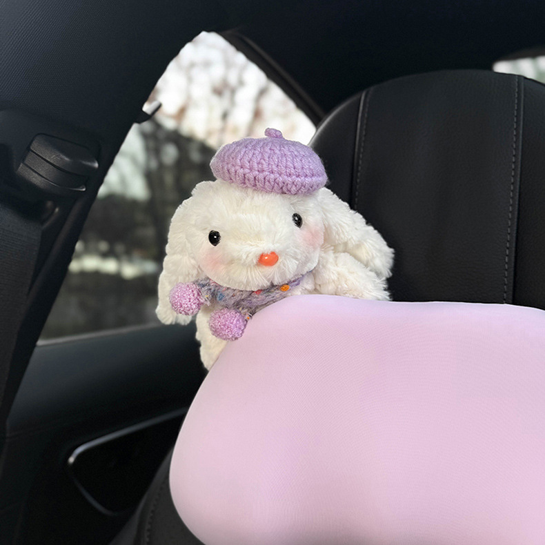 Car Headrest Neck Pillow Memory Foam Car Headrest Cute Rabbit Car Seat Pillow Cushion Car Lumbar Support