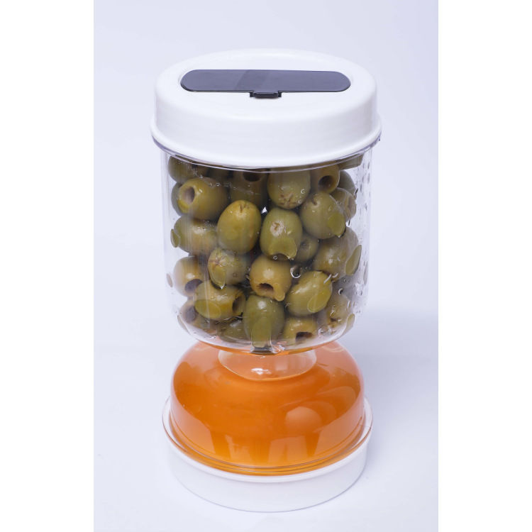 Amazon nuevos productos separación seca y húmeda pepinos enlatado pepinos y contenedores de aceitunas con horquilla pepinos enlatados contenedores de alimentos