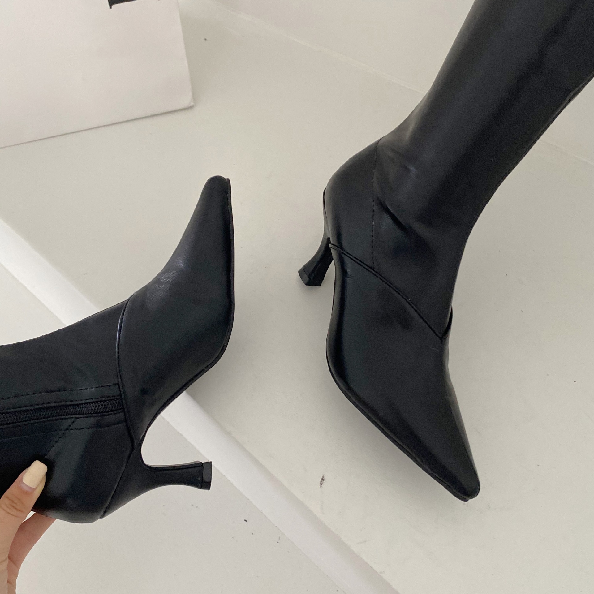 pointed toe stiletto high heel Martin boots Nihaostyles wholesale clothing vendor NSCA74654