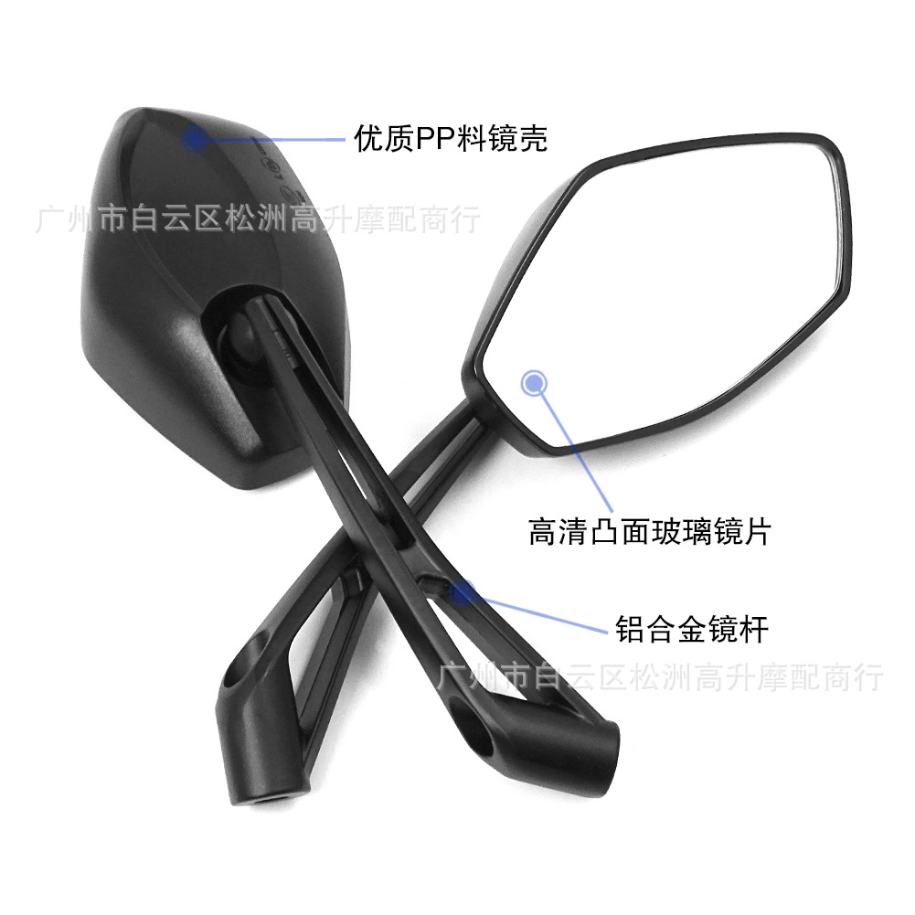Manufacturer wholesale universal large-displacement sports car road racing large-view rearview mirror modified reverse mirror motorcycle reflector