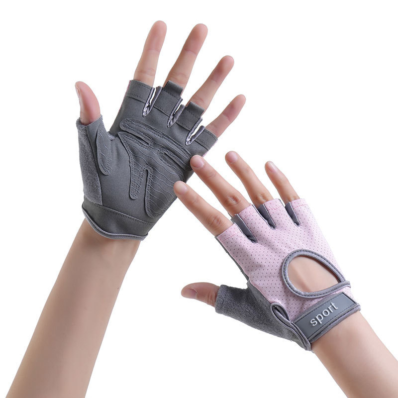 Guantes de acondicionamiento de verano para hombres y mujeres con medio dedo de ciclismo deportivo resistente al desgaste de yoga dinámico dispositivo de ciclismo de entrenamiento antideslizante transpirable