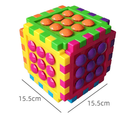 Gran granular botón de hongos puzzles clavos de la educación temprana de los niños de América iluminación de la inteligencia del color Juguete combinado de inserción