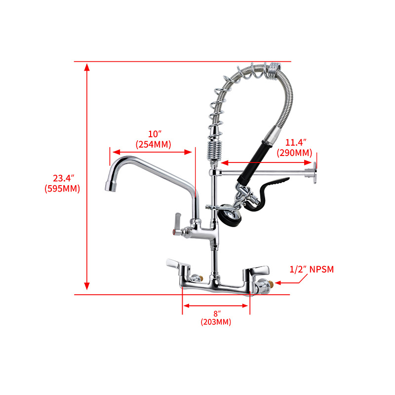 Mini grifo ducha en la pared Cocina y baño todo cobre Mini grifo de ducha grifo de fregadero de pared cromado