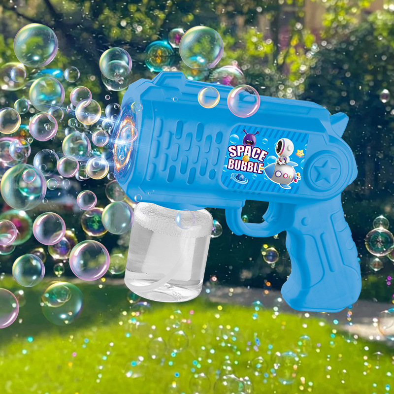 Burbujas para niños juguetes de cañón de acero iluminación automática burbujas Gatlin burbujas fabricantes de cañón de burbujas al por mayor
