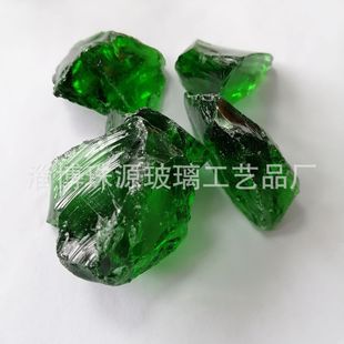 Green glass block manufacturers supply primary color glass large crystal garden Gardening Landscape gabion decorative glass gravel