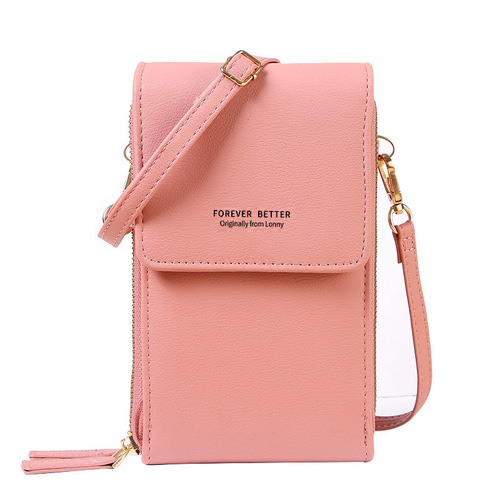New versatile touch screen mobile phone bag for women, fashionable Korean style crossbody shoulder bag, multifunctional mini daily bag for girls