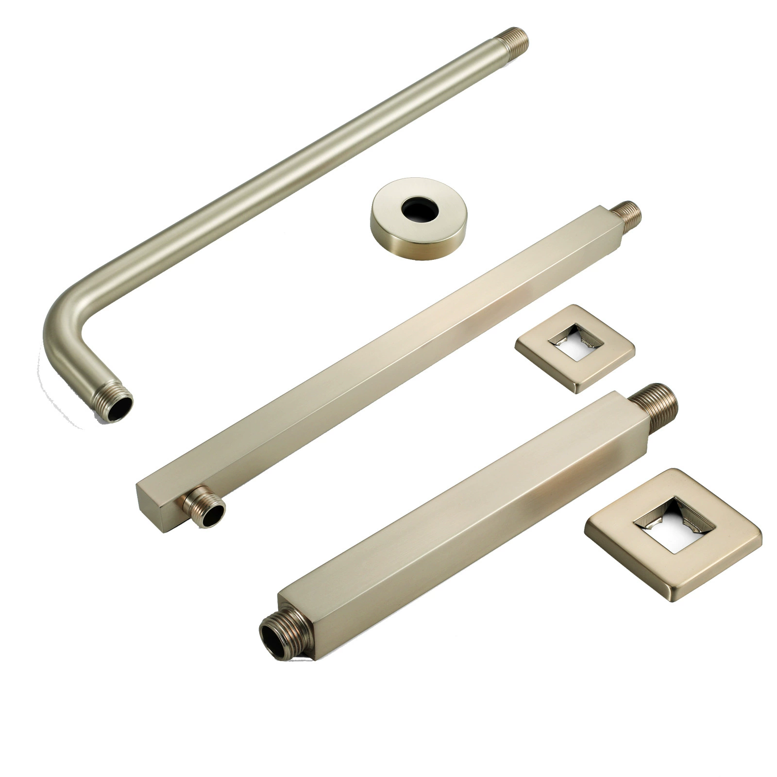 L-образный душевой кронштейн, скрытый в стене, душевая штанга, душевой кронштейн, встроенный в стену, штанга, матовое золото
