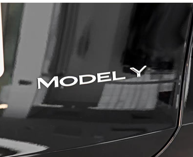 Suitable for Tesla Model3/Y car front and rear logo modification standard TESLA modification plastic car tail logo ABS