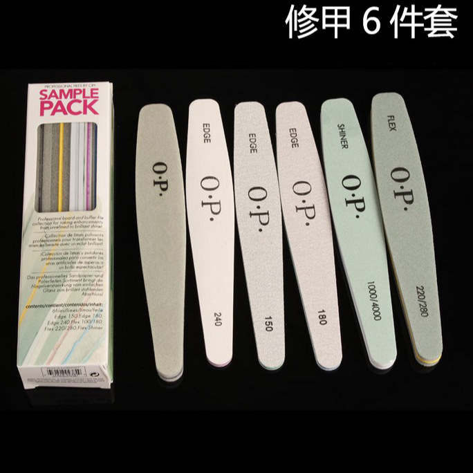 Manicura manicura herramientas de lima de uñas tira de frotamiento de doble cara que forma la tira de pulido traje de ventas directas de fábrica