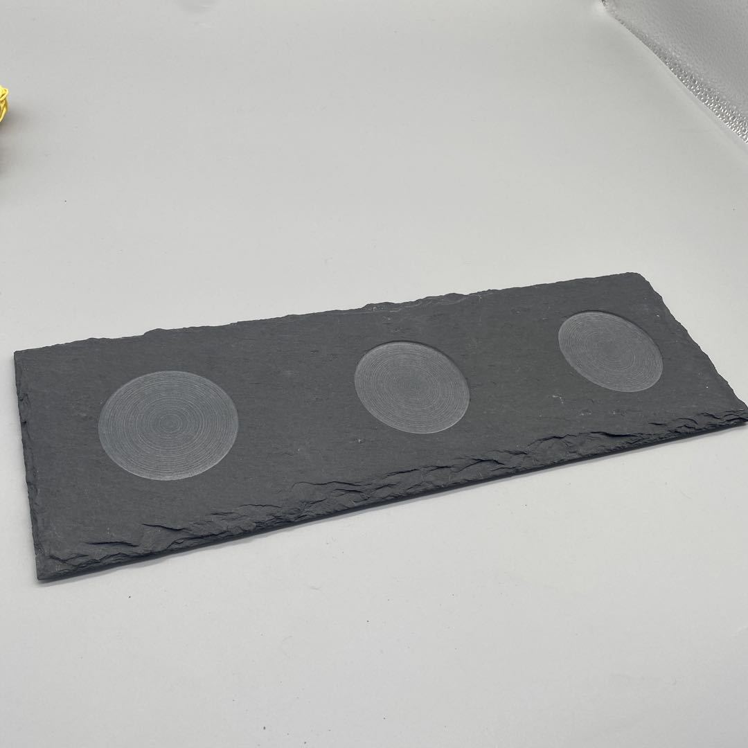 Placa de pizarra japonesa ranura rectangular taza de vino estera occidental restaurante pizarra placemat suministro directo de fábrica