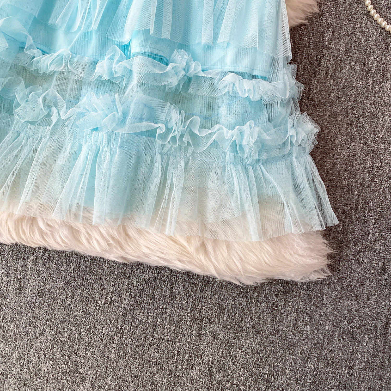 Ethereal Cake Skirt For Women Sweet Bow Mesh Puffy Ruffle Skirt Youthful And Gentle Style New_ecoleips.com