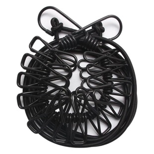 Cross-border Creative Portable Outdoor Clothesline Home 12 Clip Outdoor Windproof Clothesline Colorful Drying Rope