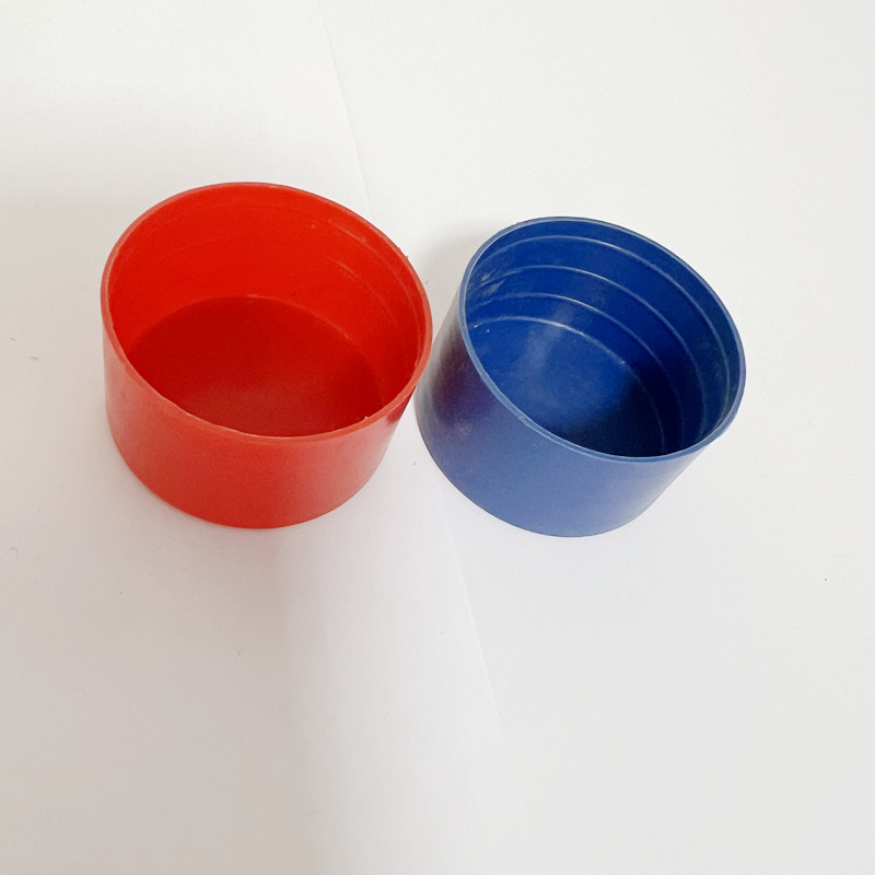 建筑架子管保护帽脚手架48钢管帽红色黄色镀锌钢管套帽钢管帽