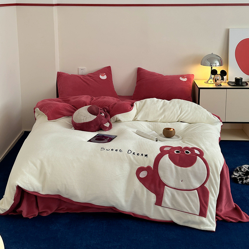 Skin-Friendly, Environmentally Friendly and Easy to Care For, Cotton Four-Piece Set, Fitted Sheet, Pillowcase, Bed Sheets, Pillowcase, Three-Piece Dormitory Set