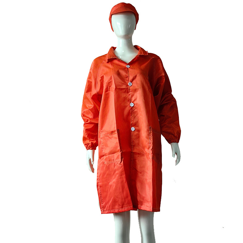 防静电服大褂防护服连体连帽无尘服工作服食品橙色紫色车间洁净服