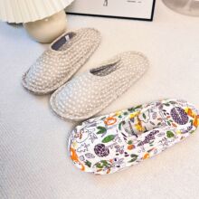 爬爬垫专用拖鞋家居室内软布底男拖纯棉布艺四季透气静音厂家批发