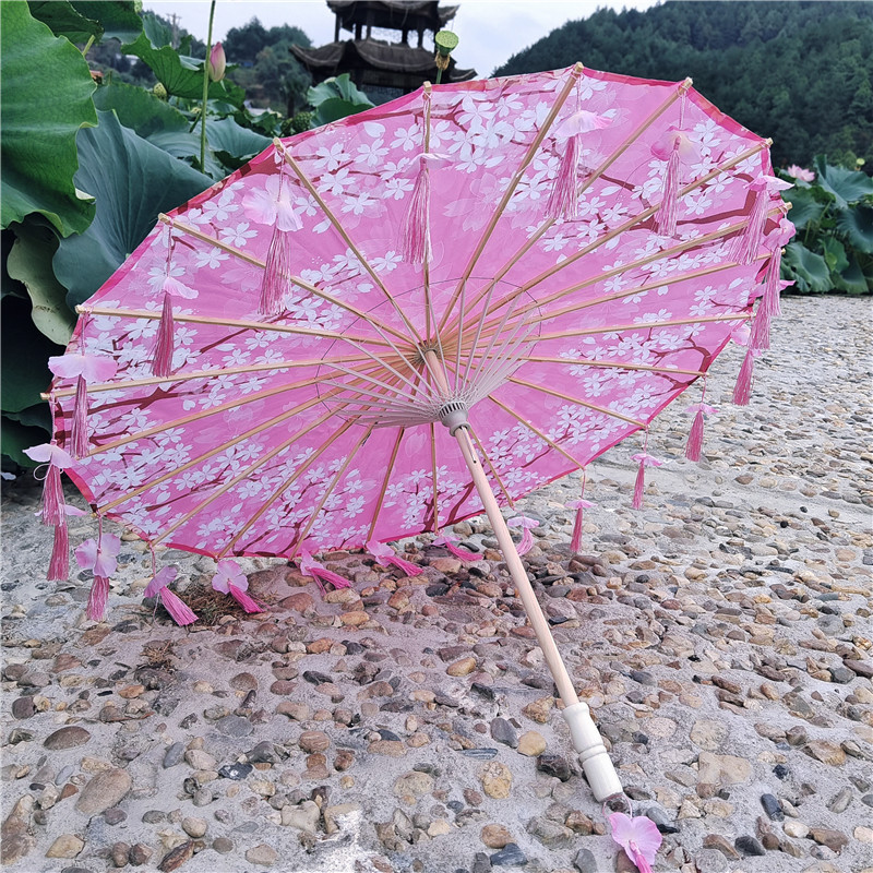 핑크 사쿠라 꽃잎 우산