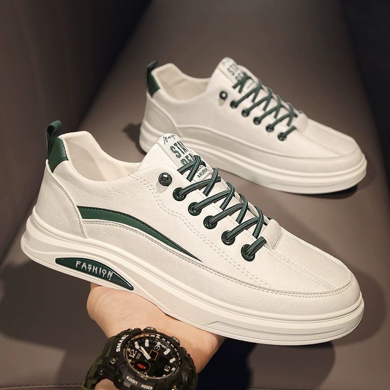 Мужская обувь 2024 новый летний маленький белый прилив спортивная повседневная кроссовка мужская модная обувь мужская кожаная обувь