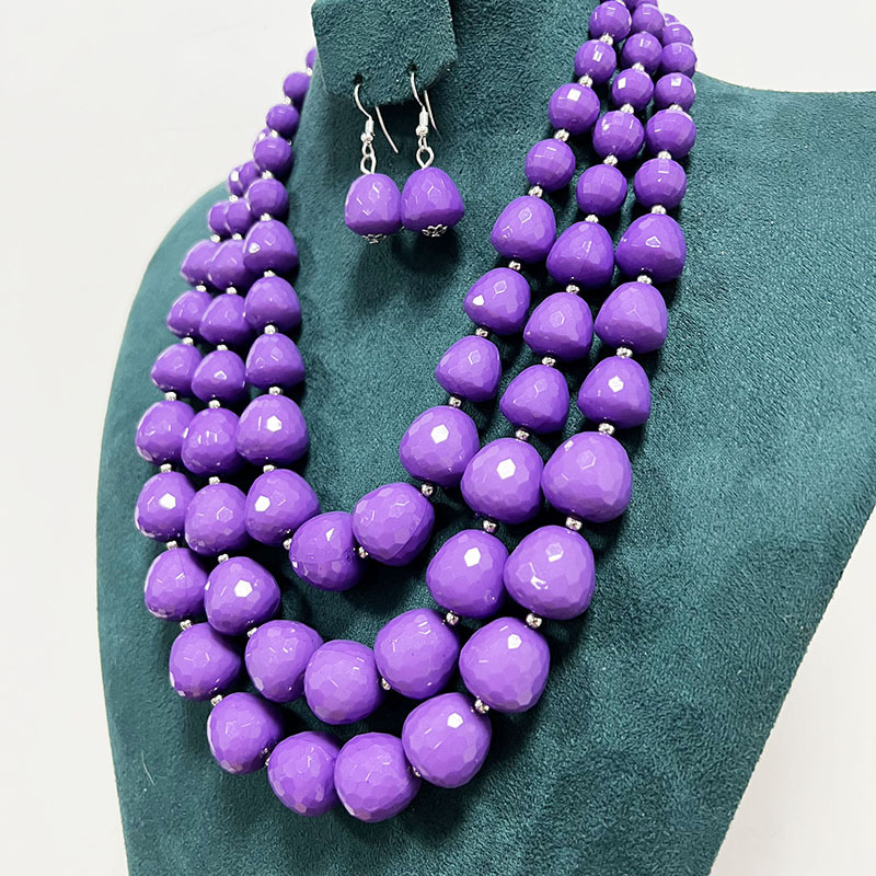 170g Weight Earrings, Necklace Classification 1 Set Quantity Holiday Occasion Acrylic Material Solid Color Pattern Unisex Gender Irregular Design Exaggerated Style Exaggerated Solid Color Arylic Irregular Unisex Earrings Necklace 3