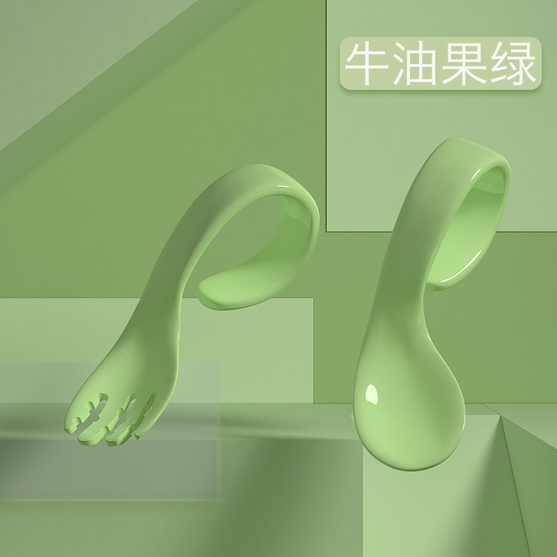 아보카도 그린-오른쪽 포크 오른쪽 스푼
