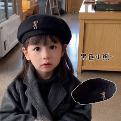 儿童贝雷帽宝宝韩版时尚亲子画家女童休闲南瓜小孩秋冬蓓蕾