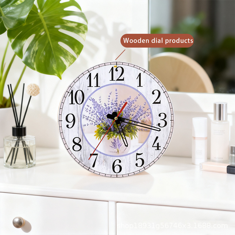 Wooden Old American Courtyard Outdoor Wall Clock Barber Shop Wall Clock Living Room Silent Decorative Clock