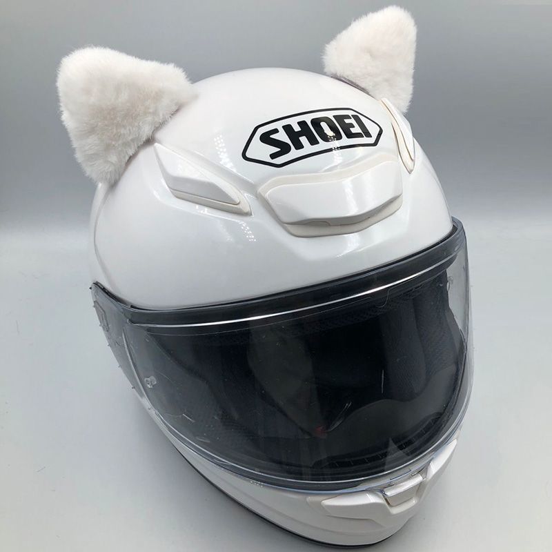 Motuoche – Helmet Decoration Bear Auto Parts and Accessories - white-triangle-bear-ears