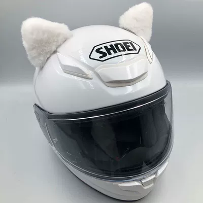 Helmet Decorations Bear Ears Animal Motosiklet dəbilqələri - white-triangle-bear-ears