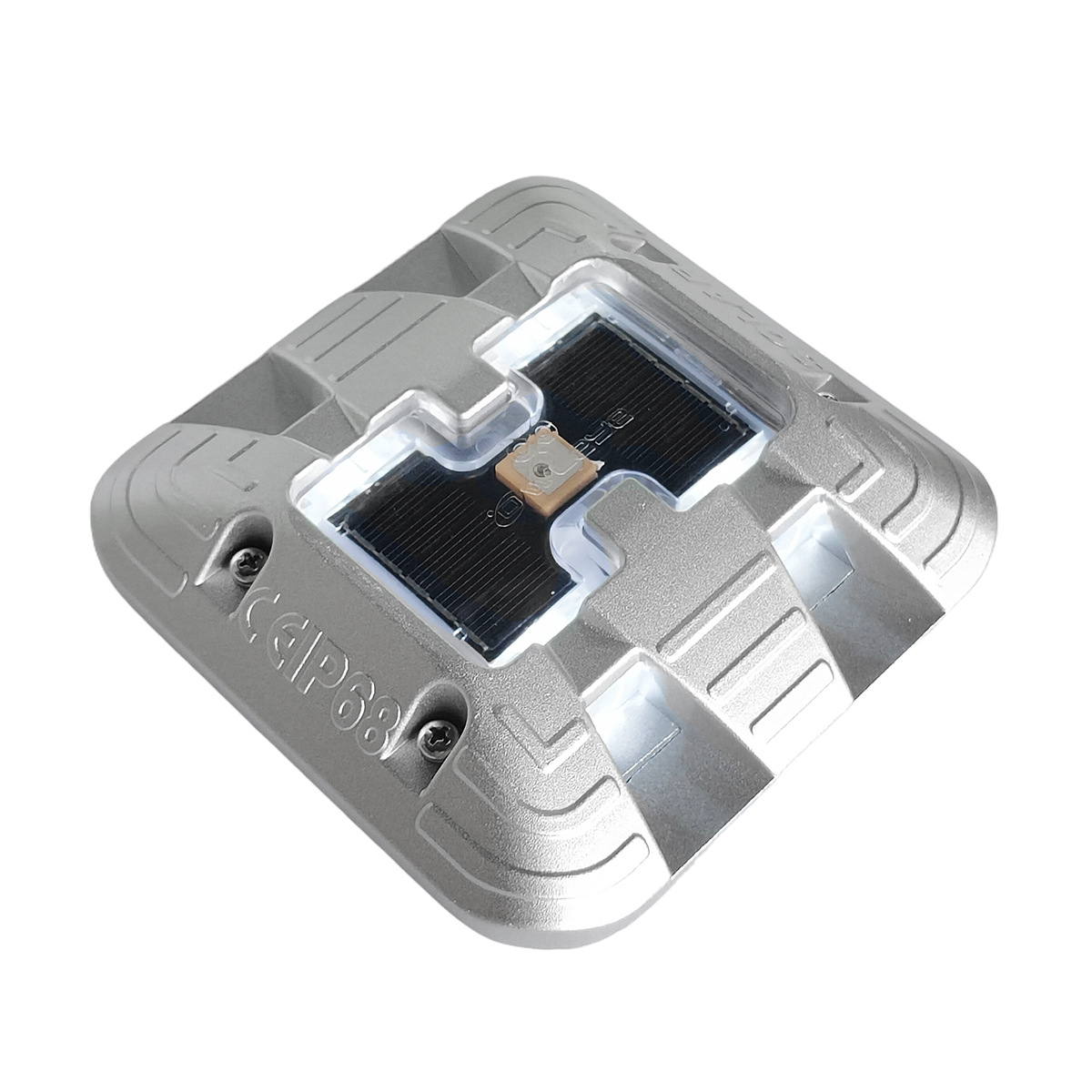 北斗卫星信号圆形太阳能地埋式铝道钉交通道钉路口嵌入式路钉