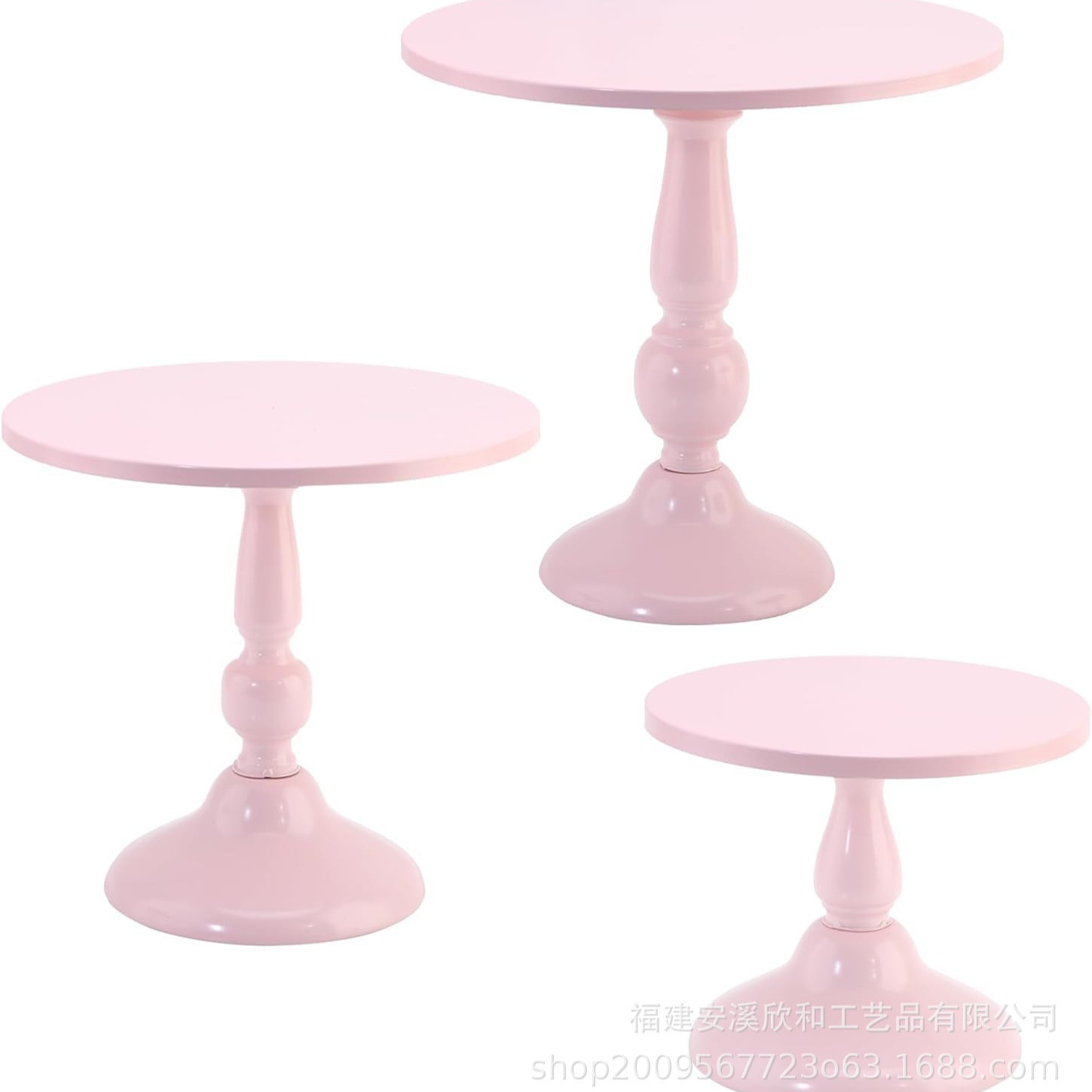 Fijación de pastel de hierro forjado de oro / bandeja de pastel de tres piezas / bandeja de frutas / bandeja de bodas de West Point