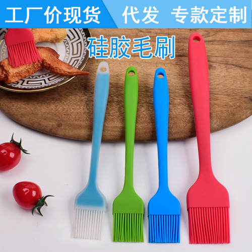All-in-one handle translucent silicone brush cake baking cream silicone sweeping soy sauce barbecue seasoning brush