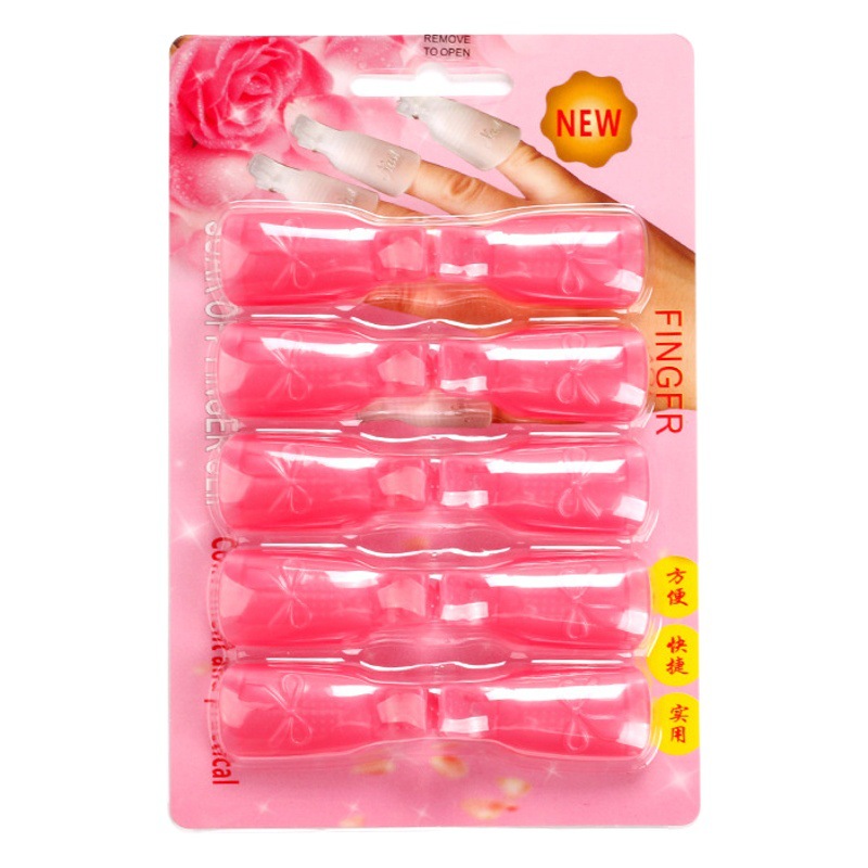 Herramientas de uñas blister removedor de uñas removedor de esmalte de uñas removedor de dedo herramientas de uñas 10 Pack